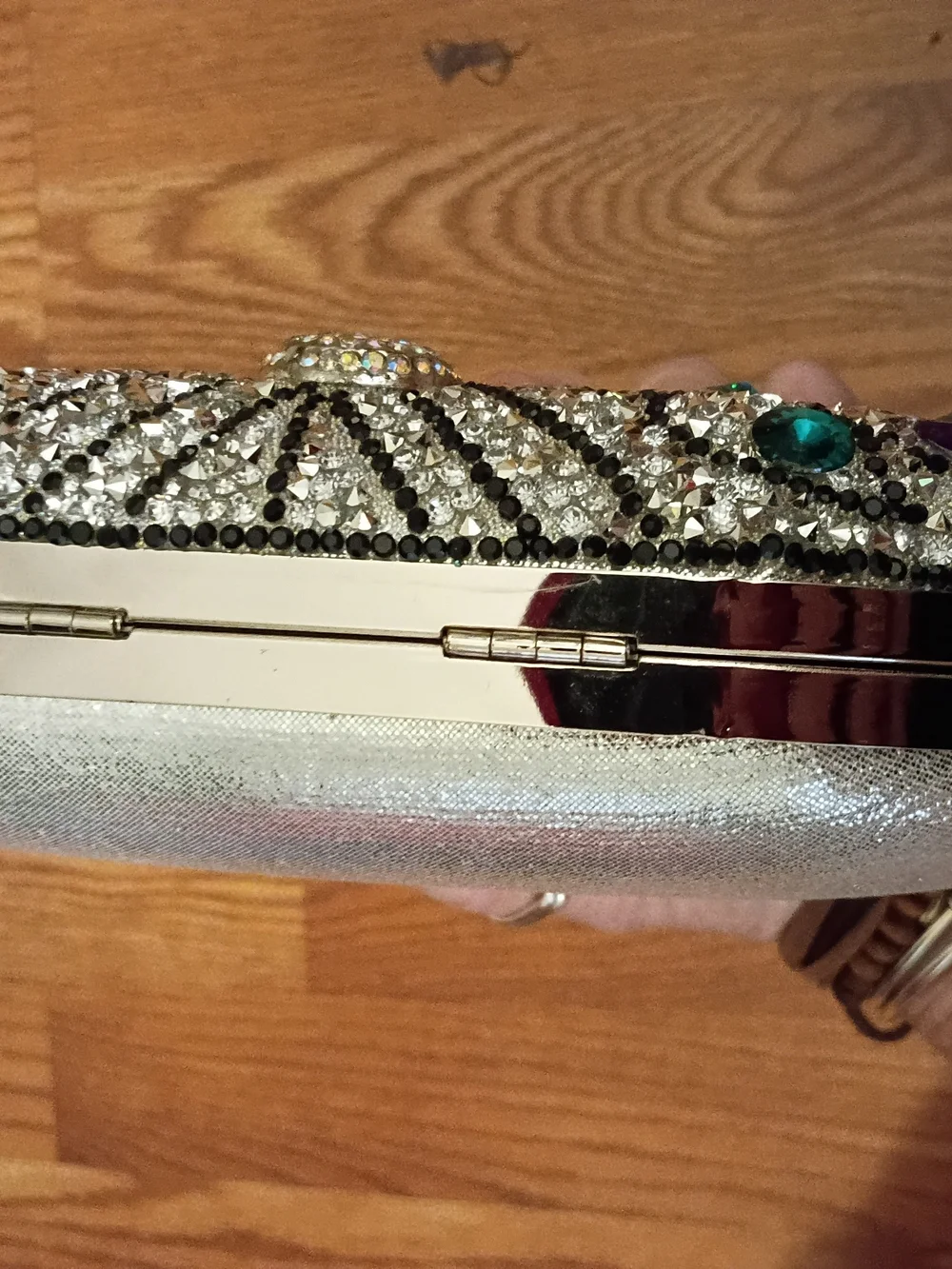 Multicolor Crystal Peacock Clutch - Evening Wristlet